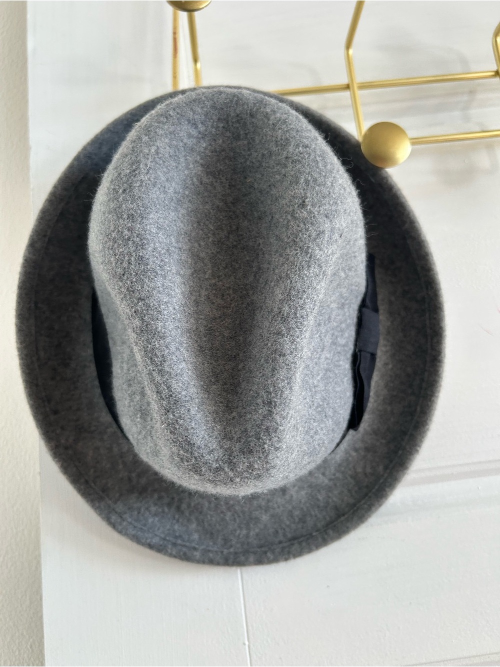 Mark. 100% Wool Grey Fedora Hat Black Ribbon Bow One Size